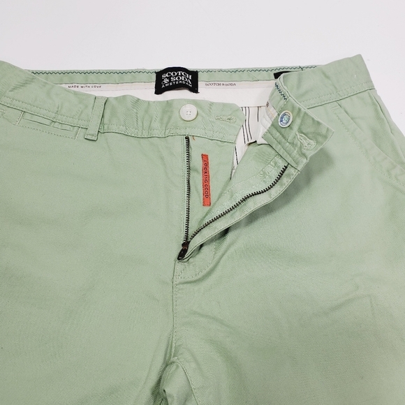 Scotch & soda Mott Slim Chino Pants Trousers Men Size W33 L32 Light Mint Color - Picture 4 of 12